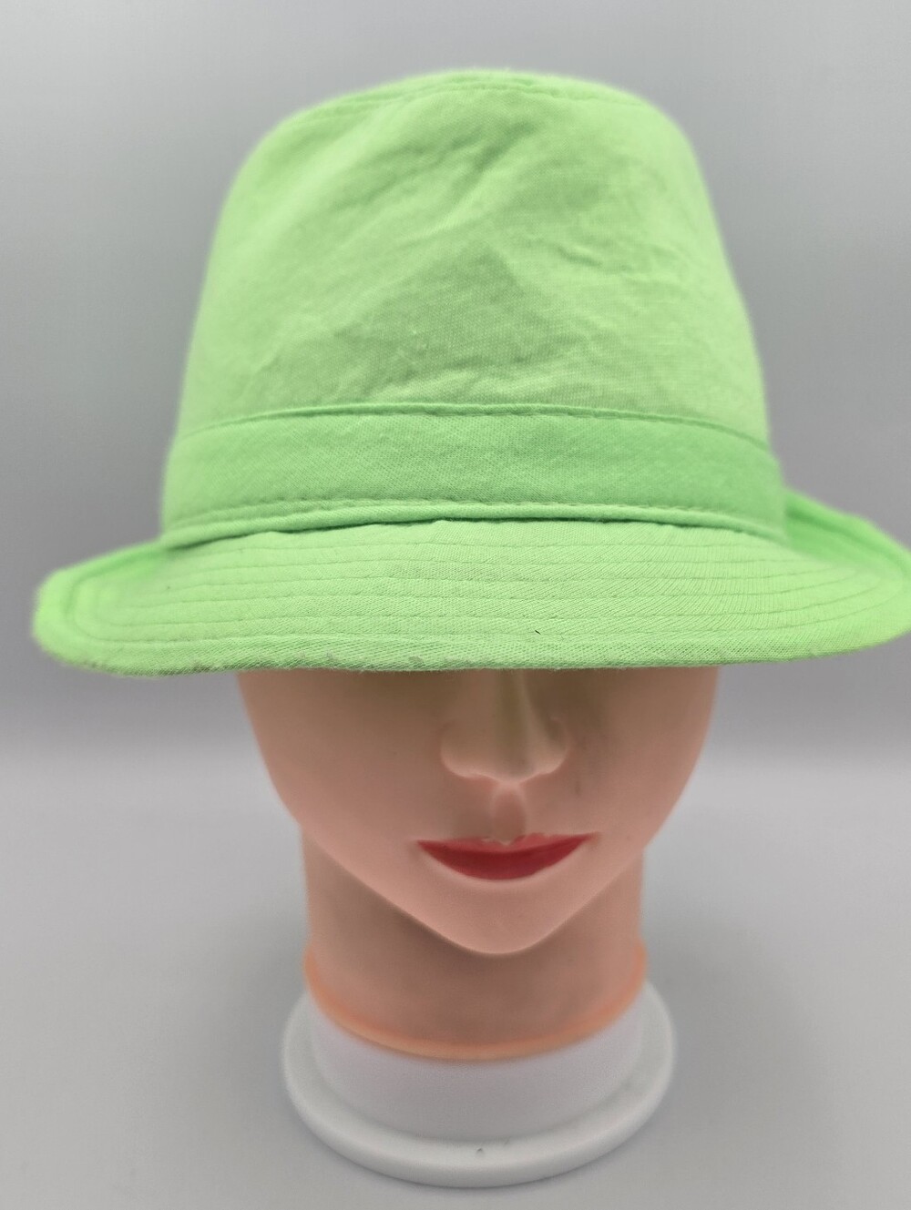 Unbranded Lime Green Lightweight Polyester Fiber Trilby Fedora Hat